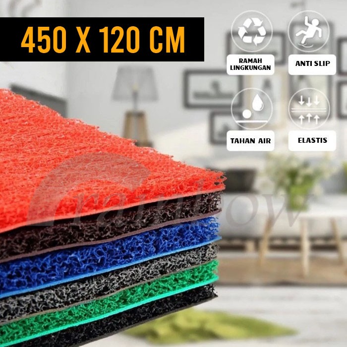Keset Karpet PVC corak Mie / Bihun Meteran / Keset Mie - 450 x 120 cm