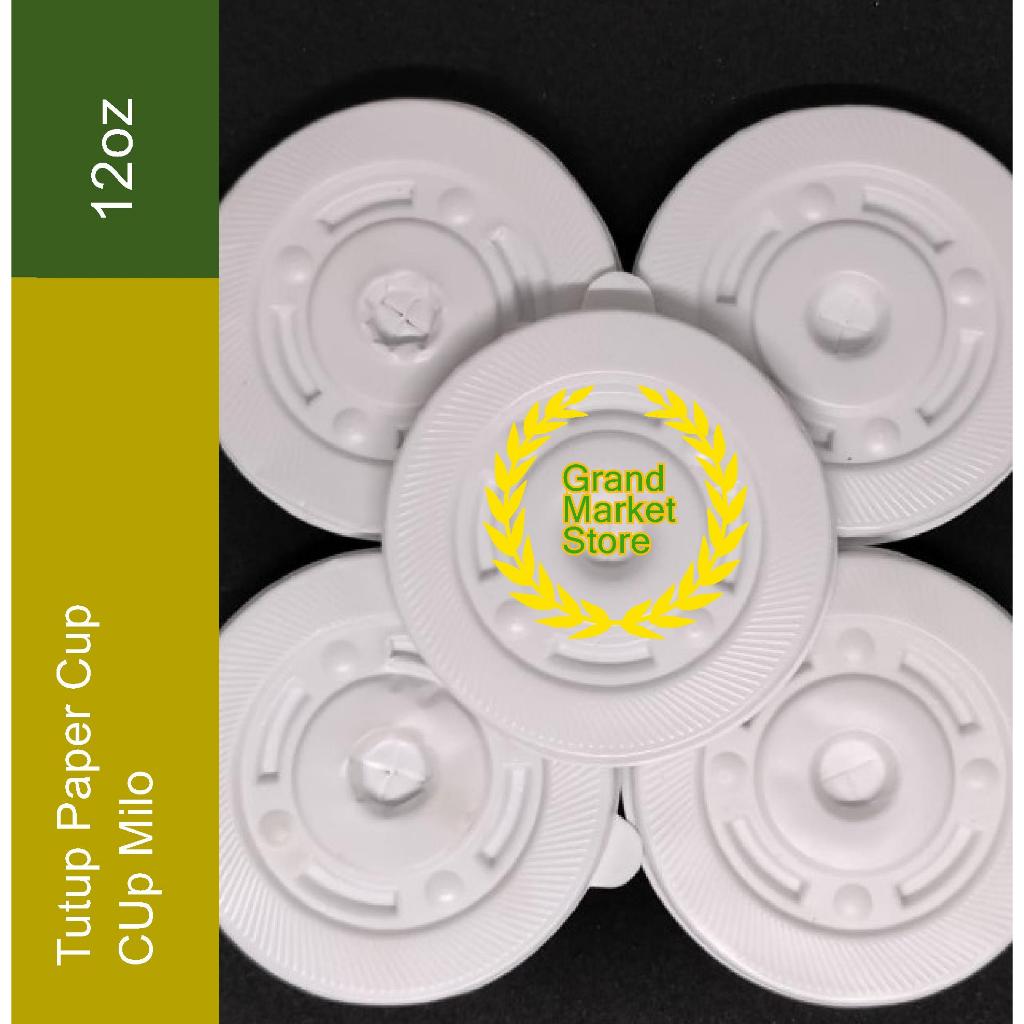 50pcs Tutup Paper Cup Lid Paper Cup 12oz Tutup PaperCup Tutup Gelas Plastik Isi 50