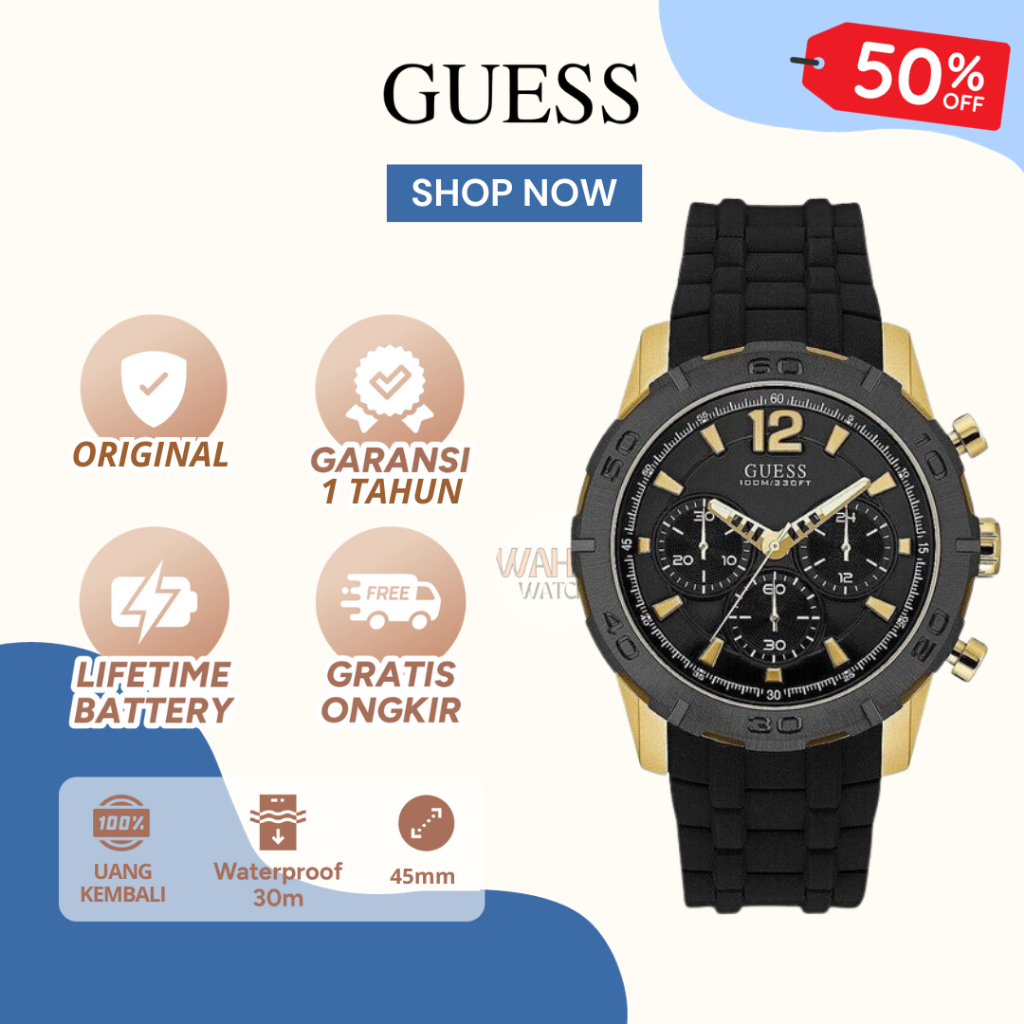 [ORIGINAL]-[COD] ✅ Jam Tangan Analog Guess Pria W0864G3 Watch Gc [BERGARANSI]