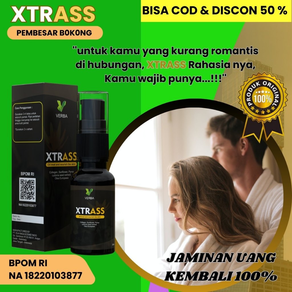 Pembesar Payudara Cepat XTRASS OIL  Pengencang BOKONG Alami Tanpa Efek Samping Pembesar Bokong BPOM 