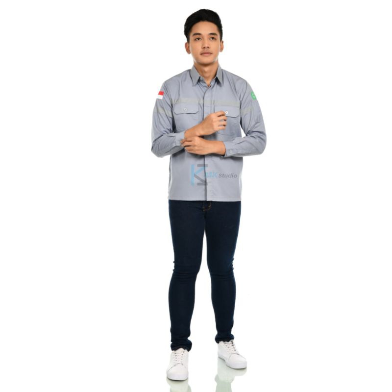 Seragam Kerja Pabrik/Pakaian Seragam Kerja/Baju proyek tambang/serangam kantor pabrik pertokoan