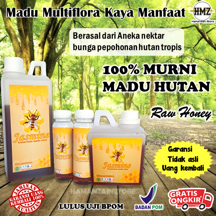 

Madu hutan asli murni By Jasmine Madu Multiflora Raw honey alami premium 1Kg