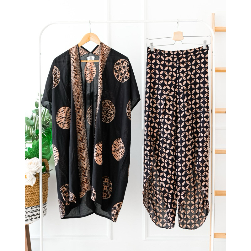 ONE SET OUTER DELUXE CELANA BATIK BELAH PANTS SKINNY PANTS BATIK SETELAN BATIK WANITA MODERN