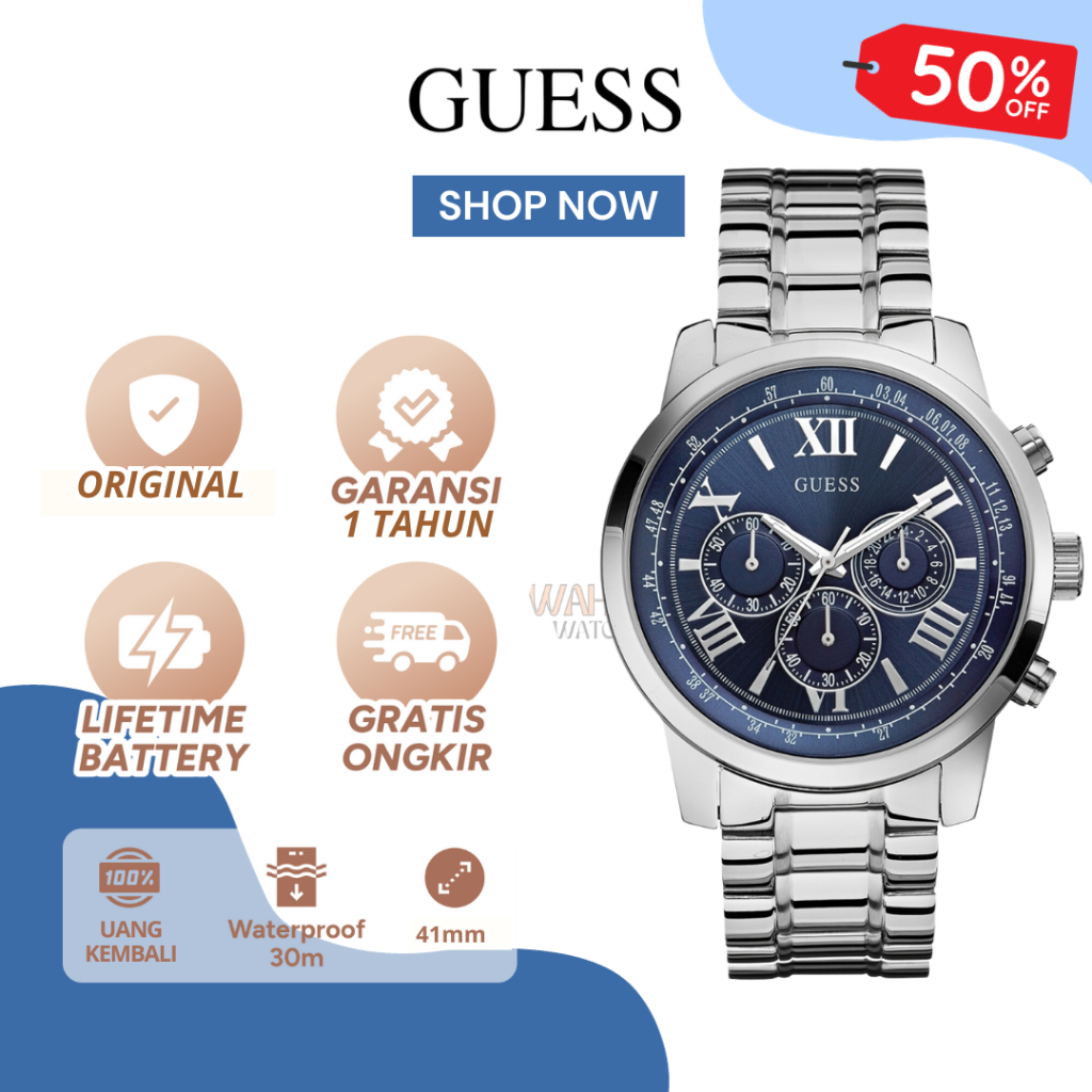 [ORIGINAL]-[COD] ✅ Jam Tangan Analog Guess Pria  W0379G3 Watch Gc [BERGARANSI]