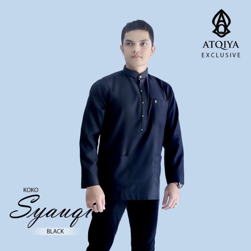 Koko Syauqi by Atqiya Exclusive/koko keren/terbaru/busana muslim/pakaian pria/baju muslim pria
