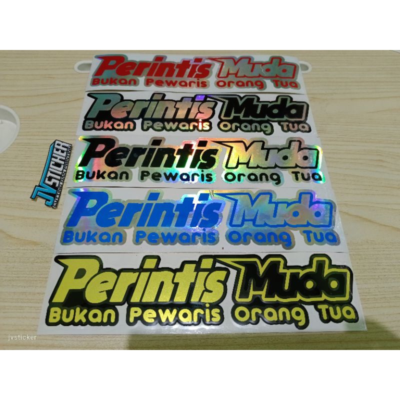 stiker perintis muda cutting tumpuk