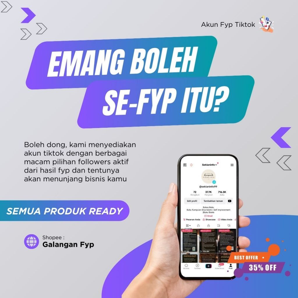 Akun Fyp Toktok Real Followers Aktif Organik Bisa Live Streaming Indo Indonesia Garansi Follower Anti Turun Tiktok Termurah