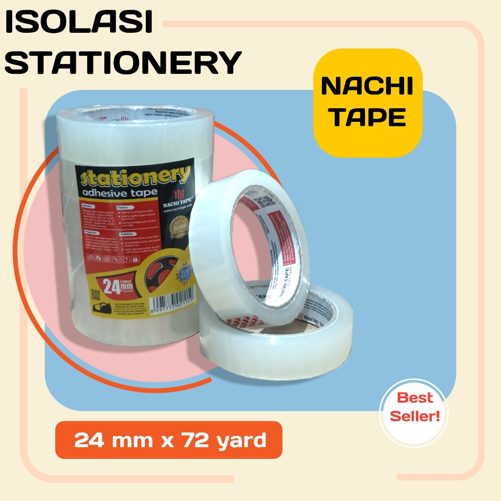 

ISOLASI STATIONERY NACHI TAPE 24mm x 72yards