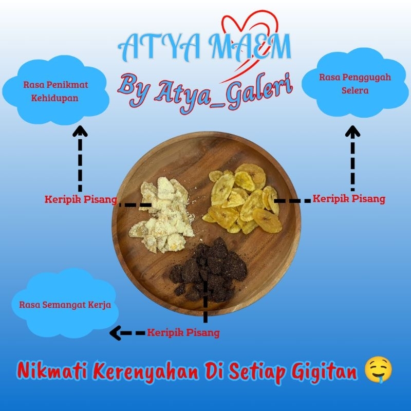 

Atya Maem Keripik Pisang By Atya Galeri Cemilan Enak Renyah Viral Trend