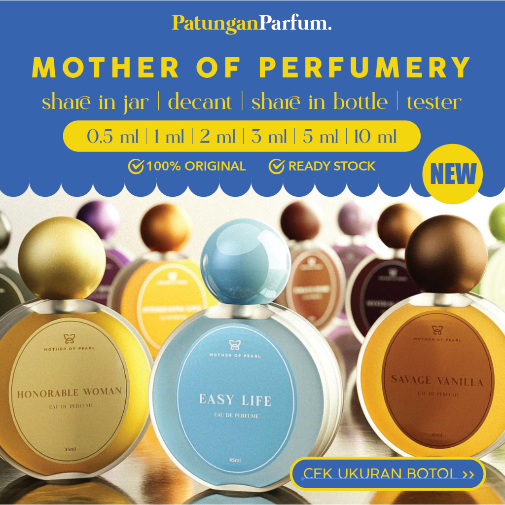 Decant MOP Mother of Perfumery Tasya Farasya - Savage Vanilla Easy Life Butterfly Kiss Tobacco Desir