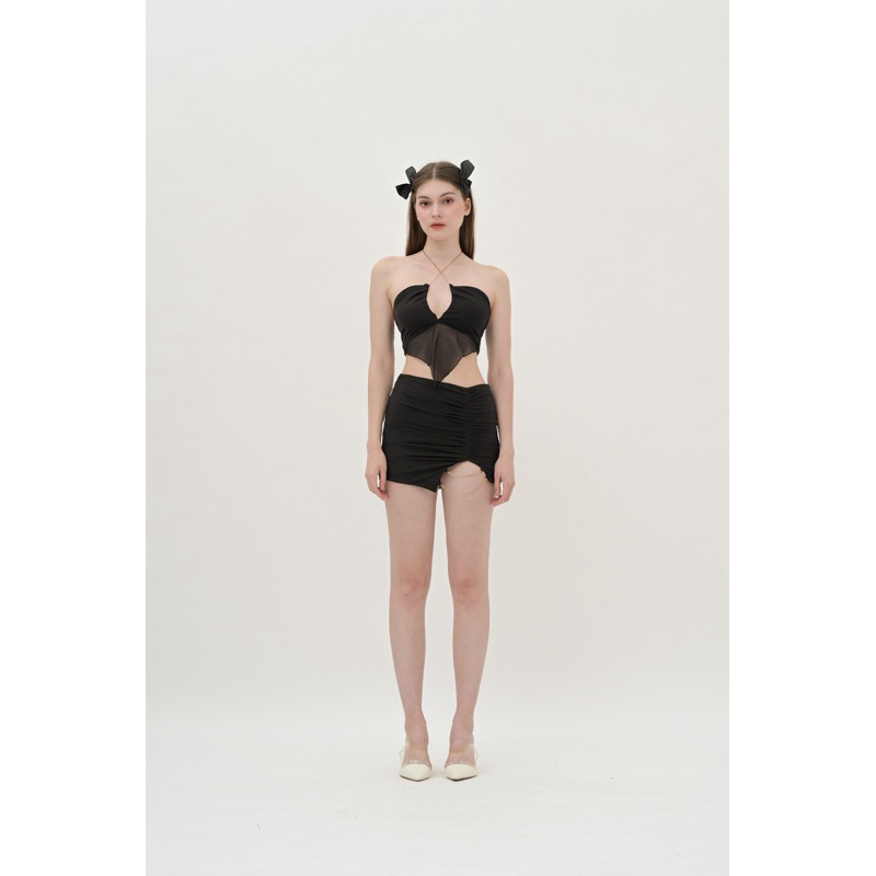 Devil Set | Chain Crop Top + Bodycon Skirt | Summer  Top | Setelan Wanita | Fashion Wanita | Beach W