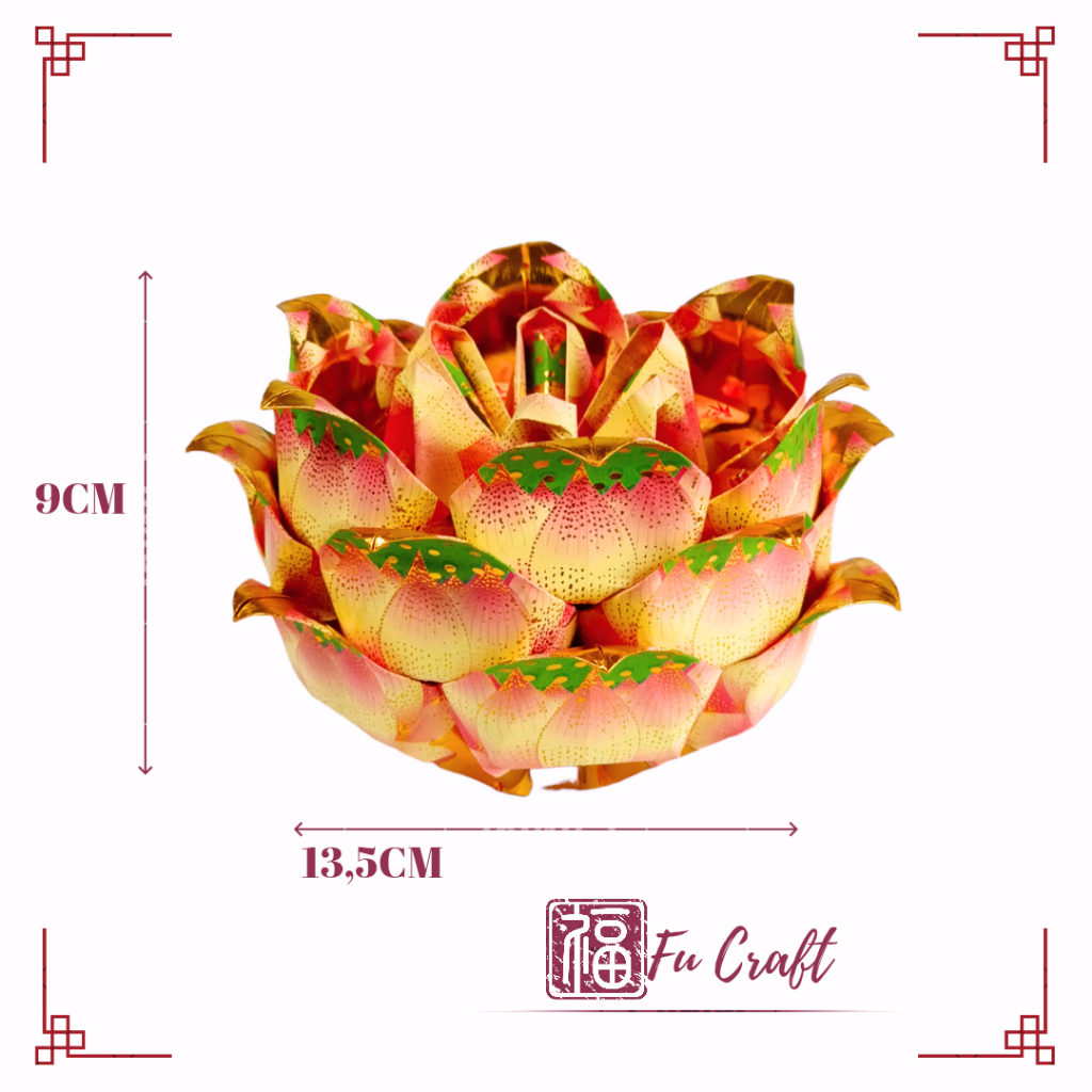 Kertas Sembahyang Bunga Teratai Lipat Imlek Hari Vege