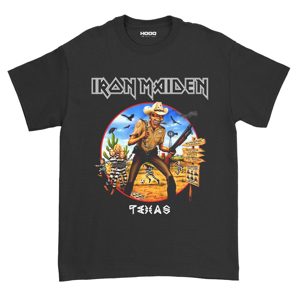 ( COD ) KAOS BAND IRON MAIDEN - TEXAS  / BAJU IRON MAIDEN / T-SHIRT IRON MAIDEN / IRON MAIDEN