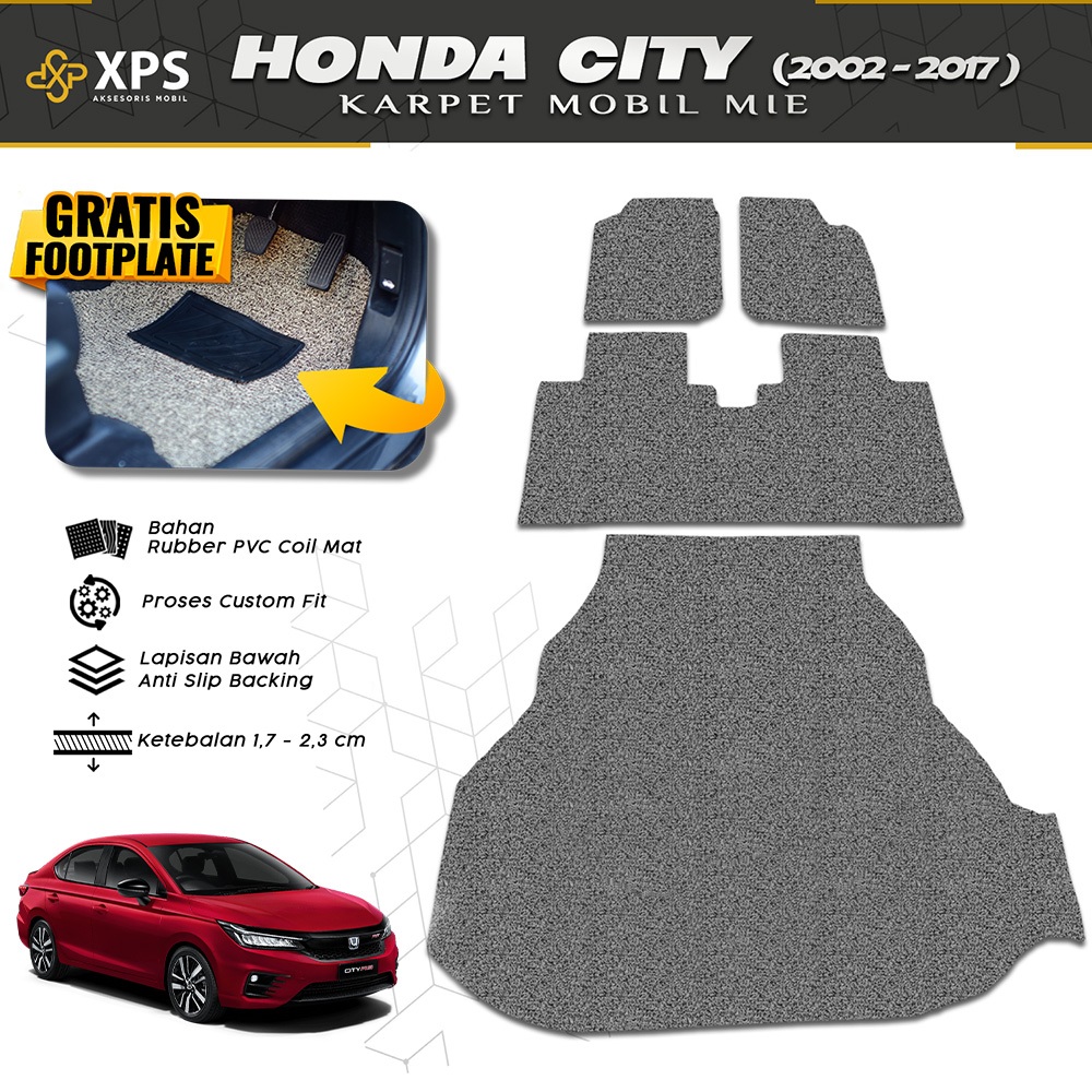 Karpet Mobil Mie Honda City 2002 2003 2004 2005 2006 2007 2008 Coilmat Aksesoris Mobil