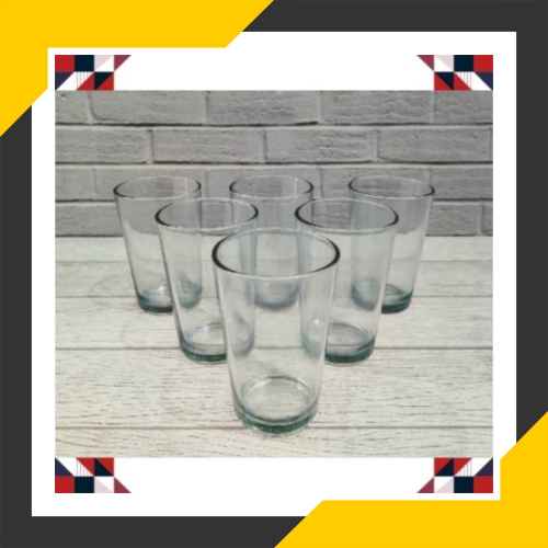 Promo Gelas Polos 208 BBC 1 Lusin/Gelas Polos Sablon/Gelas Sovenir/Gelas Jam - Gelas Diskon