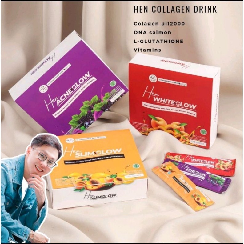 dR Hen - Minuman Kolagen DNA Salmon Acne & Glow / White & Glow / Slim & Glow Collagen Drink | Athena