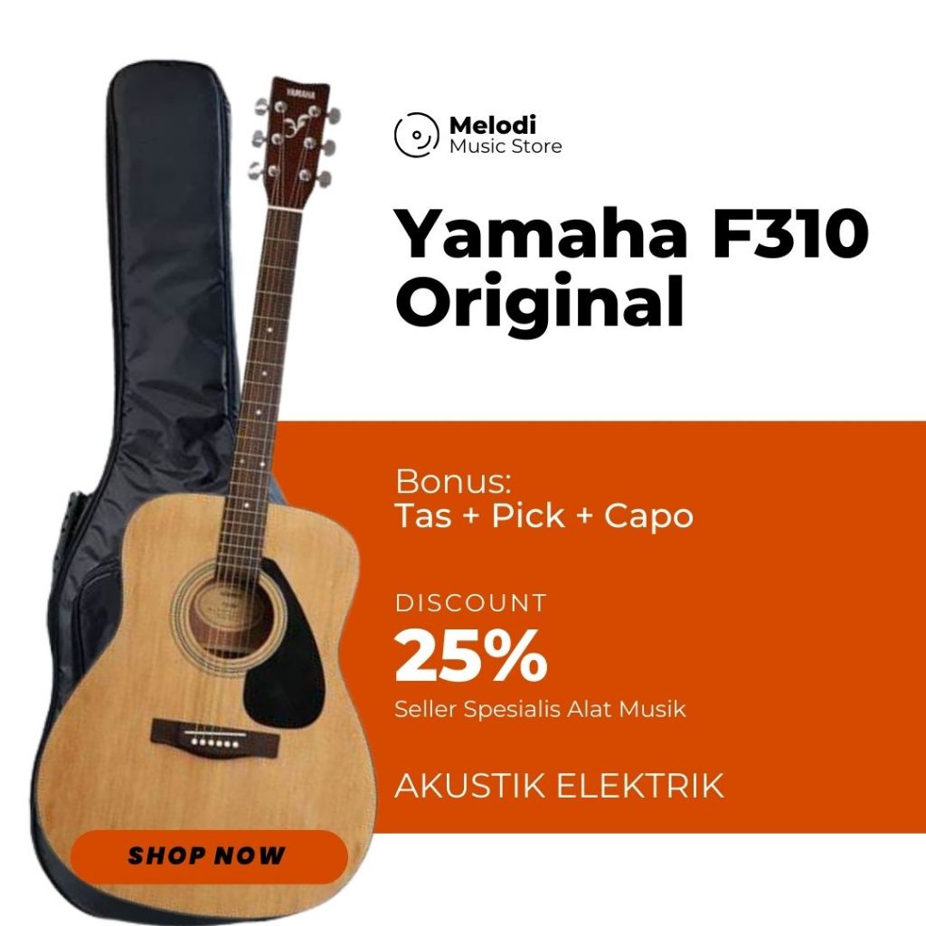 Gitar Akustik Elektrik Listrik Yamaha F310 Murah Equalizer 7545r High Quality Original