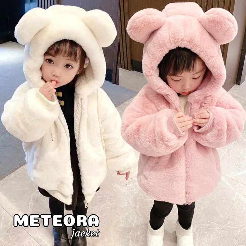 jaket bulu anak perempuan / jaket perempuan lucu / jaket hangat anak perempuan / jaket anak