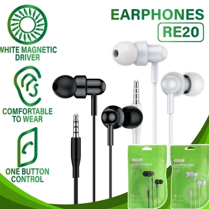 Handsfree Headset Robot RE20 Superbass Headset Original