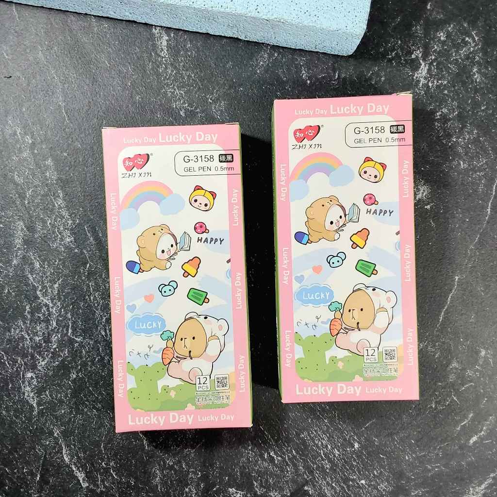 

(Pak)Pulpen Gel Zhi Xin G-3158 / Pulpen Gel Zhi Xin 0.5 mm / Bolpoin Gel Lucu