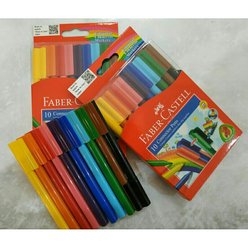 

Spidol Connector Pen Faber Castell 10 warna