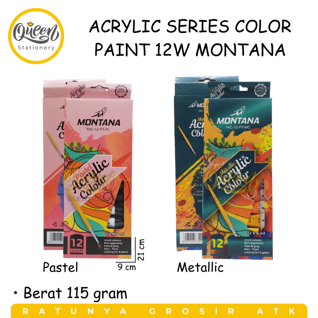 

1 SET ACRYLIC SERIES COLOR PAINT 12W MONTANA CAT AKRILIK SET