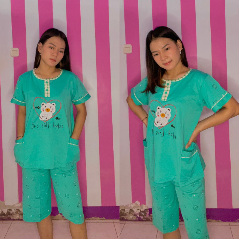 BAJU TIDUR 3/4 TESSA