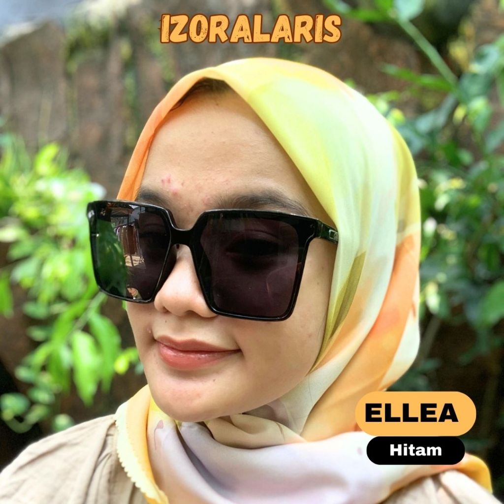 Ellea Kacamata Fashion Wanita Korea Hitam Uv400 Kekinian Hijab