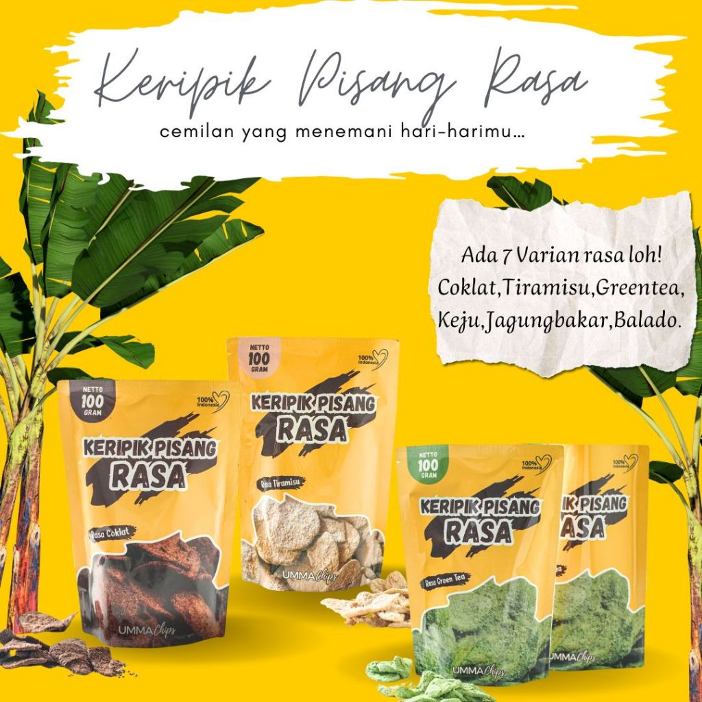 

Keripik Pisang Coklat Manis Umma Chips