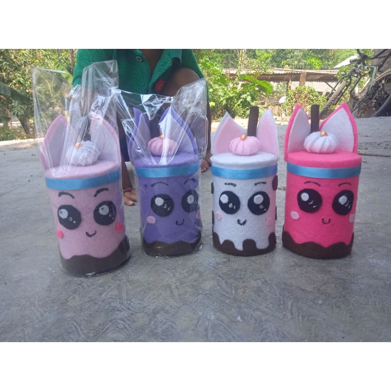 celengan kaleng rokok flanel awet murah cantik lucu menggemaskan bisa request