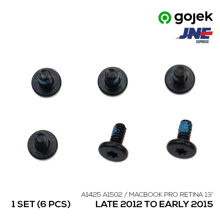 6 Pcs Logic Board Baut Screw MacBook Pro 13” Retina A1502 A1425