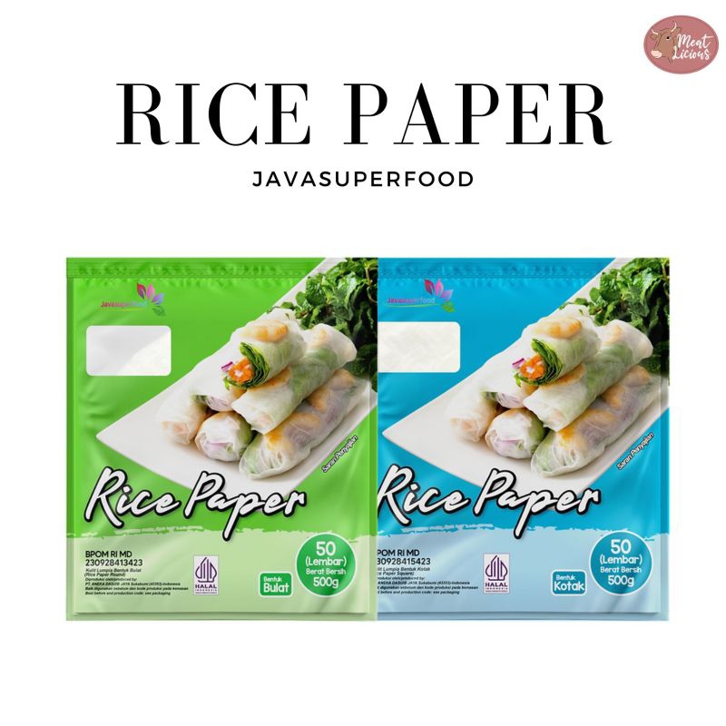 

Rice Paper Bulat (10 , 20 lembar) / Kulit lumpia Vietnam Rice Paper / Spring roll JAVASUPERFOOD