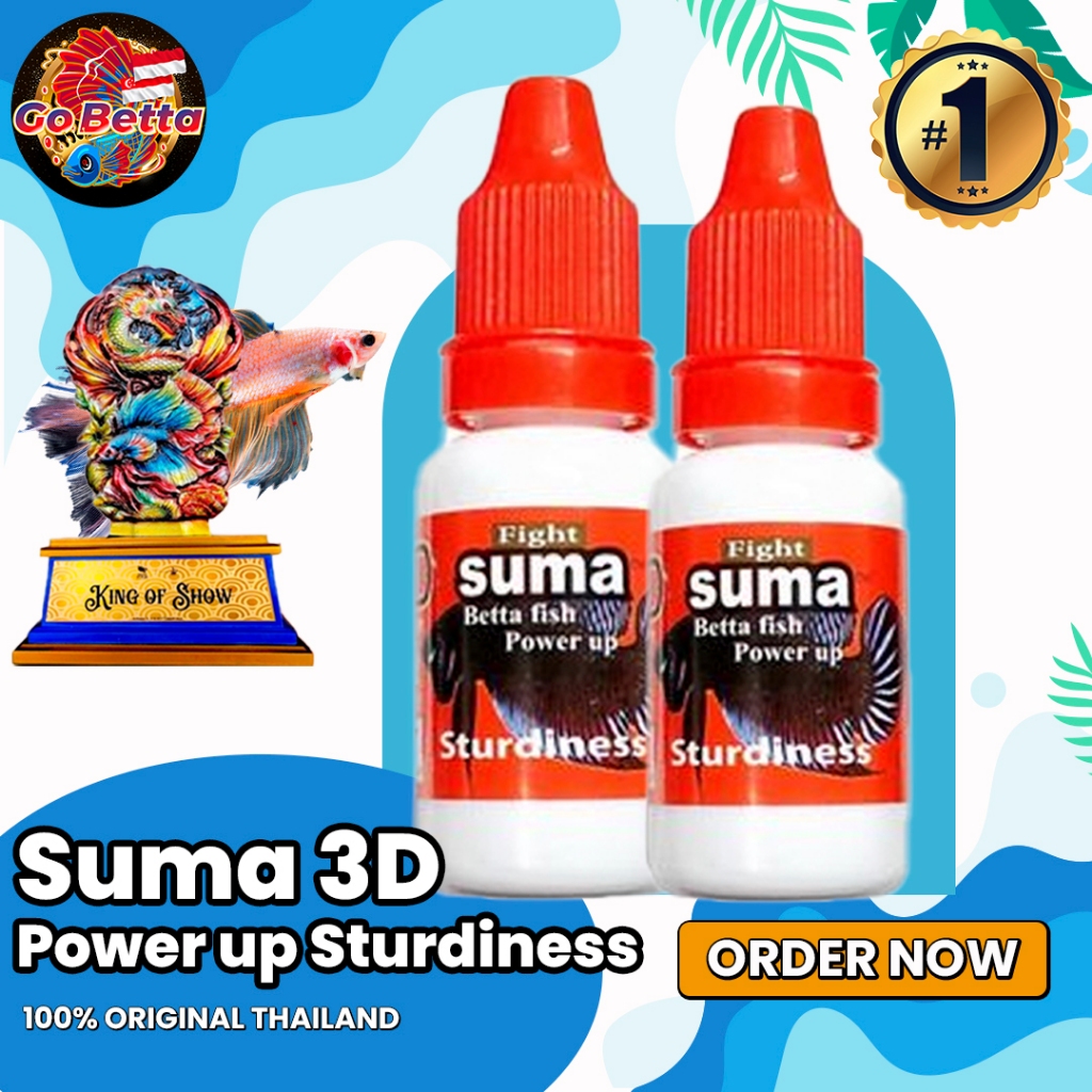 [LANGSUNG DARI FACTORY] SUMA 3D POWER UP STURDINESS 100% ORIGINAL THAILAND UNTUK GROOMING IKAN CUPAN