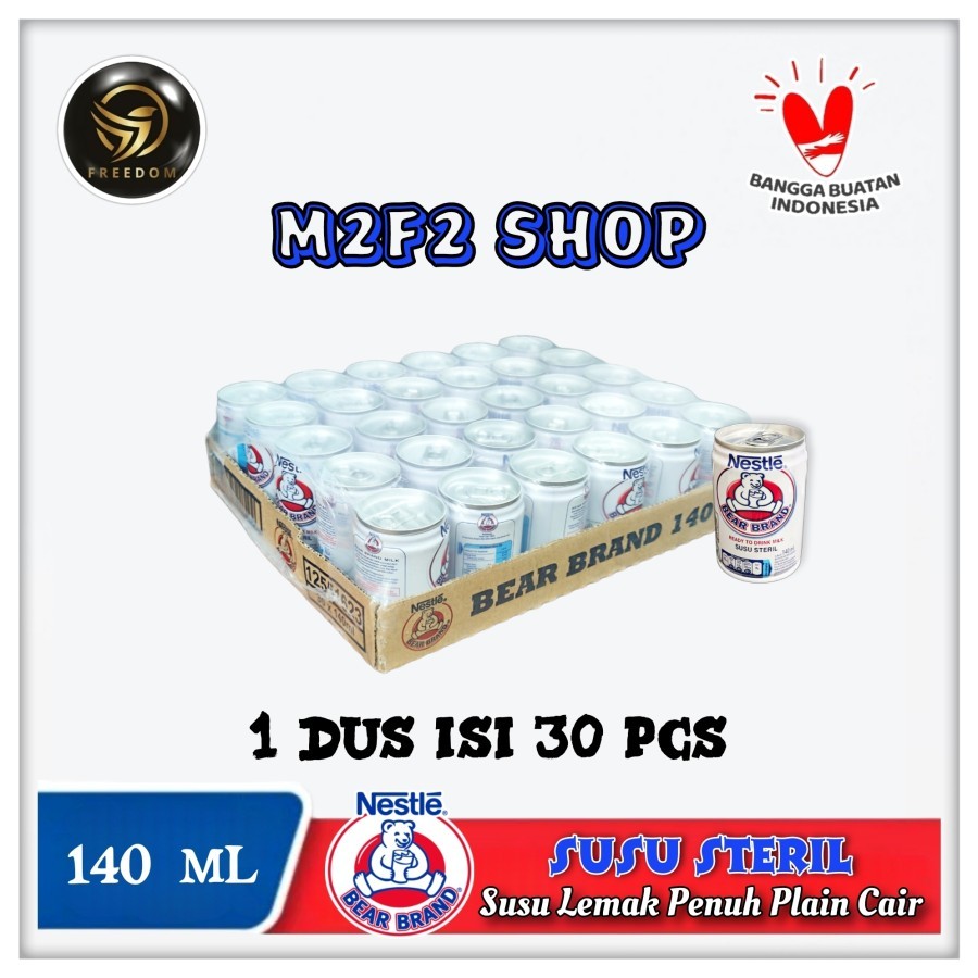 

Susu Sterilisasi Bear Brand | Beruang Original Kaleng - 140 ml (Kemasan Karton)