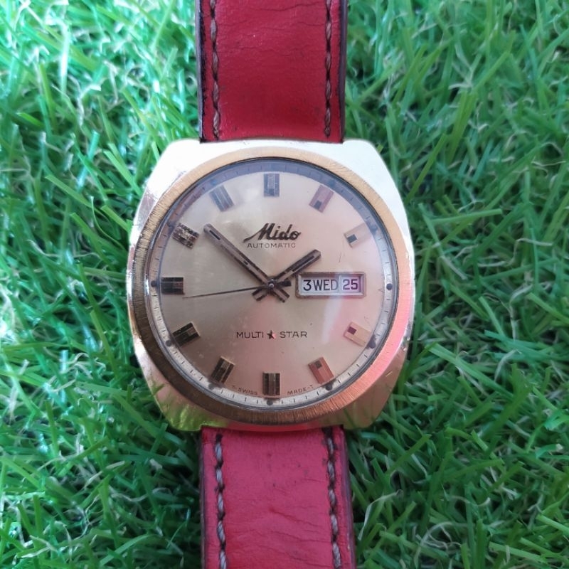 jam tangan vintage Mido Multi Star Golden Cal. ETA 2789 17jewels automatic