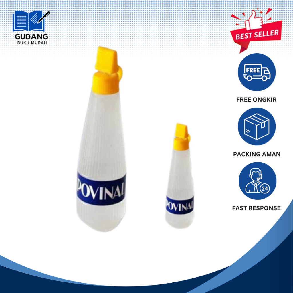 

Lem Povinal Tanggung & Kecil /Lem kertas / GUDANG BUKU MURAH