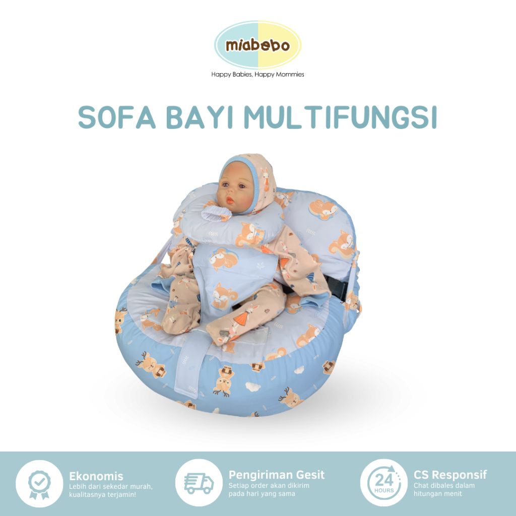 Miabebo Sofa Bayi Multifungsi | Double Side Design | Seat Belt