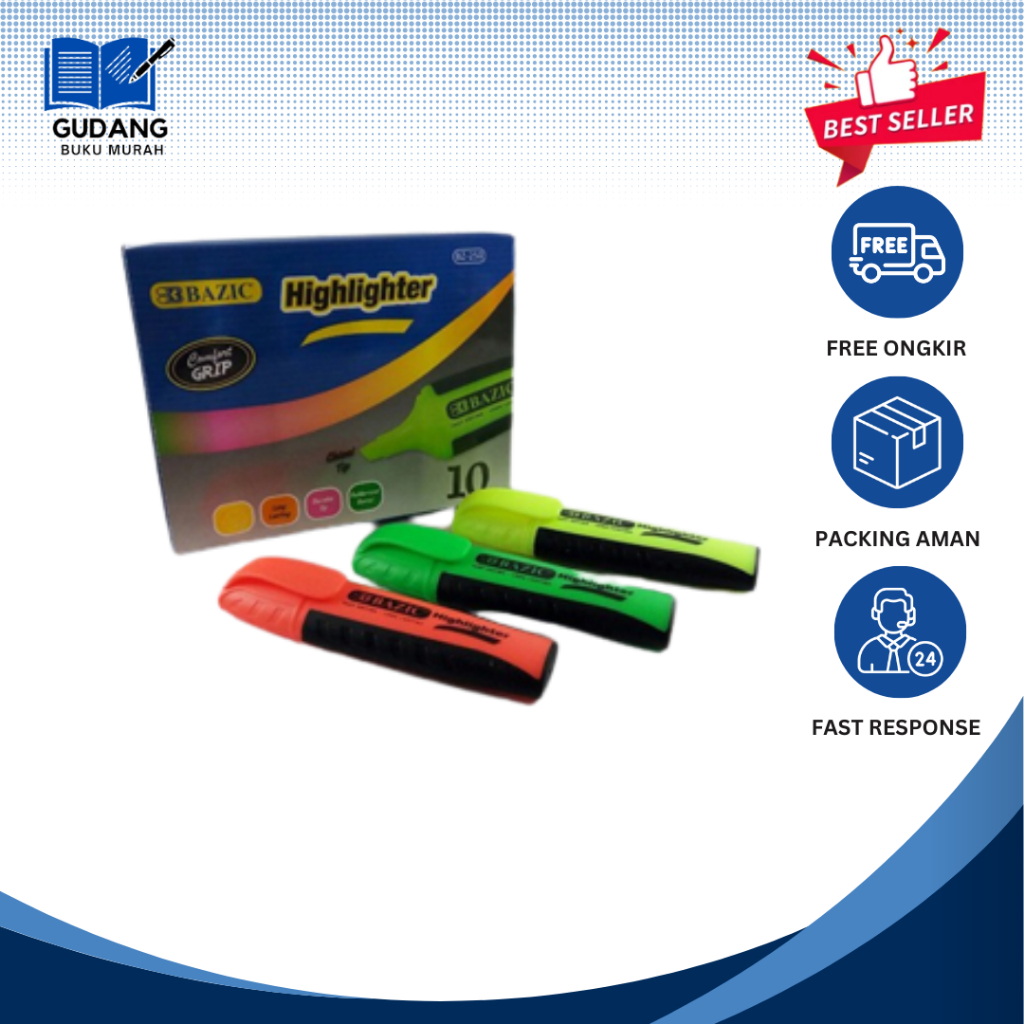 

Stabilo / Highlighter Bazic Per Pcs / GUDANG BUKU MURAH