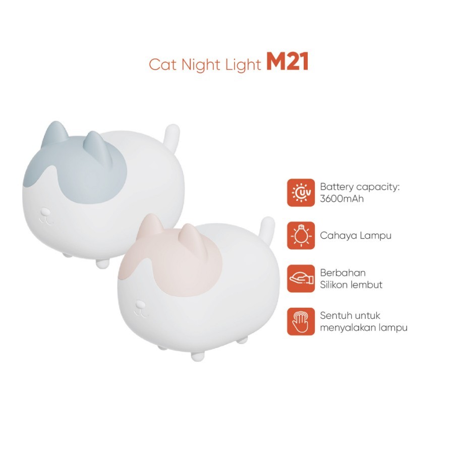 MUXIANG M21 Silicone Night Light USB Lampu Tidur Kamar Sensor Sentuh