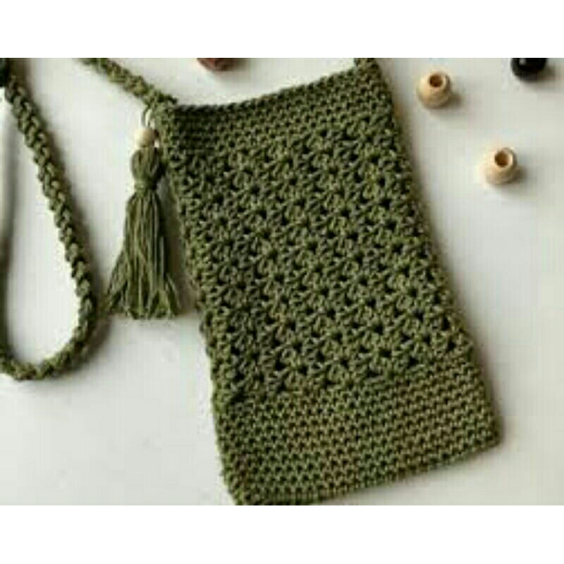 Tas rajut wanita selempang simple bag