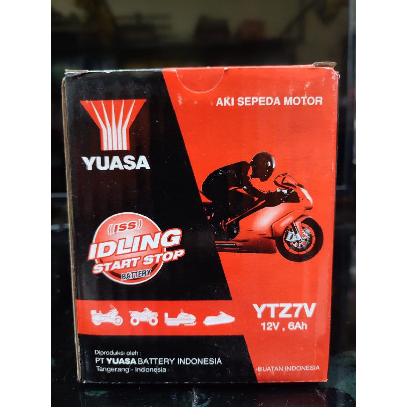 AKI BATERAI MOTOR KERING YUASA YTZ7V/GTZ7V