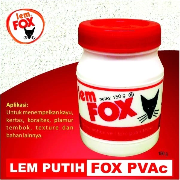 

COD Joy KTB Lem Fox Botol 150 Lem Putih Pvac Kayu Kertas Botol Merah 150 Gram