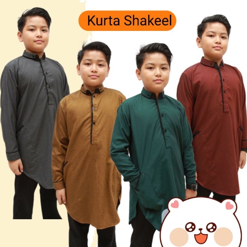 Koko Kurta Anak Shakeel Kurta Lengan Panjang Premium