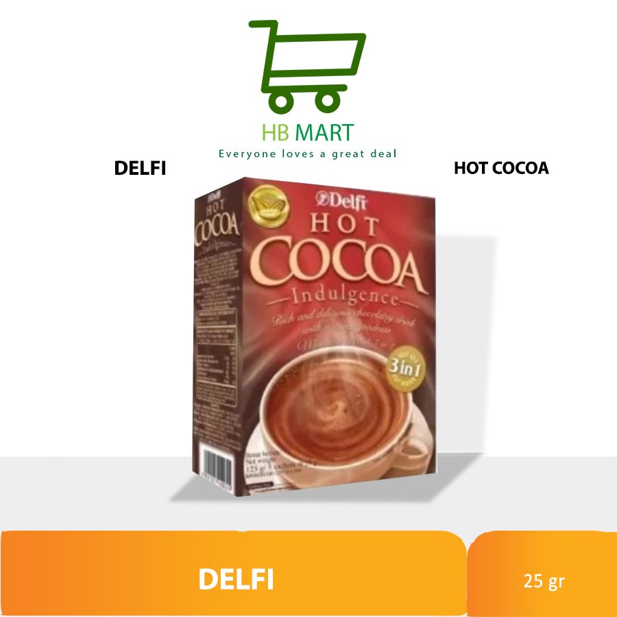 

DELFI HOT COCOA INDULGENCE 3 IN 1 BOX 5 SACHET X 25GR