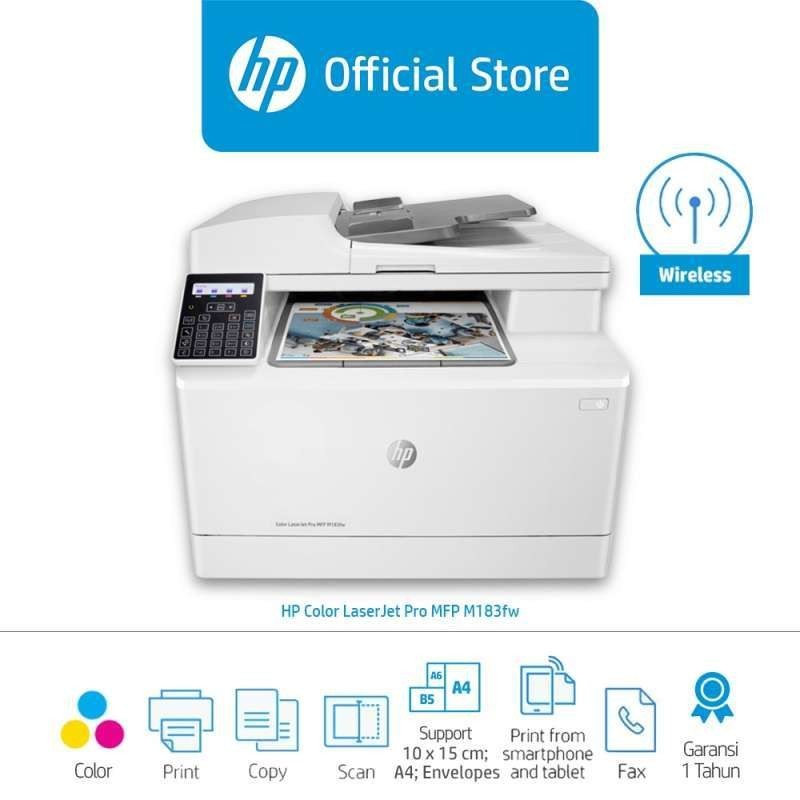 HP MFP M183fw Color LaserJet Pro Printer HP M 183 FW