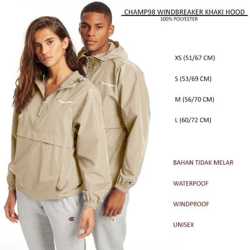 Jaket Hoodie Pria Wanita (Unisex) branded Champion Original