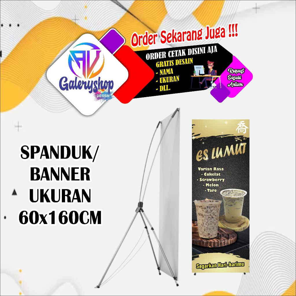 mmt, spanduk, es lumut keren , aneka minuman viral, dll ukuran 60x160 cm