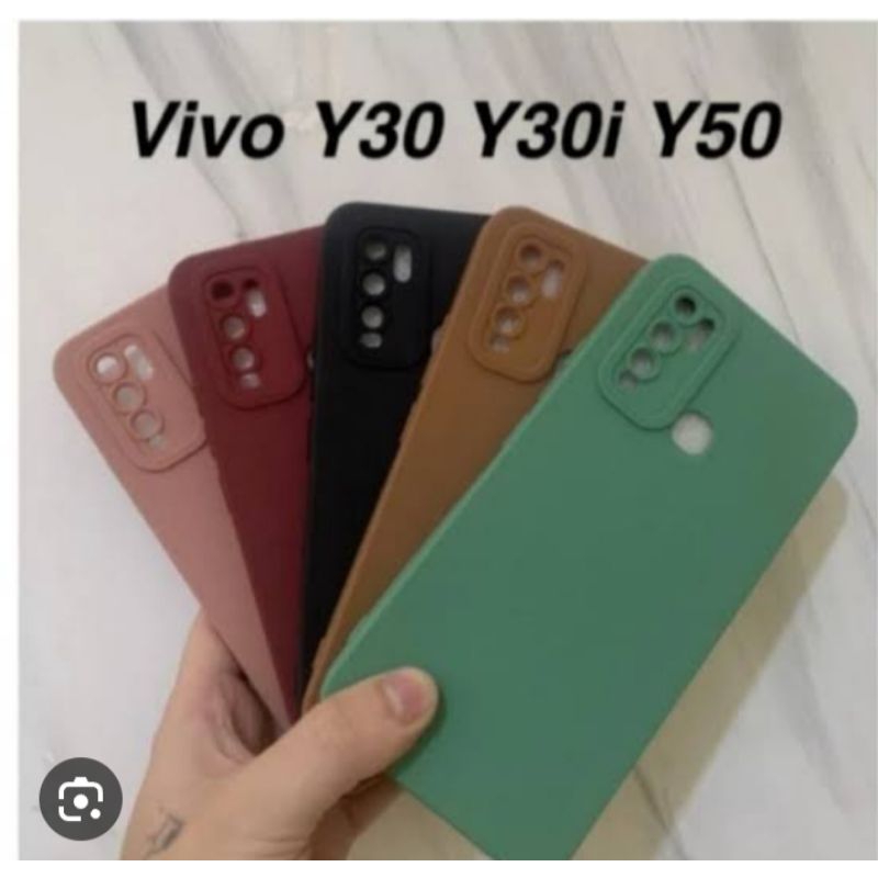 Soft Case Macaron Pro Camera VIVO Y30 /Y30i / Y50 Silikon Pelindung Kamera