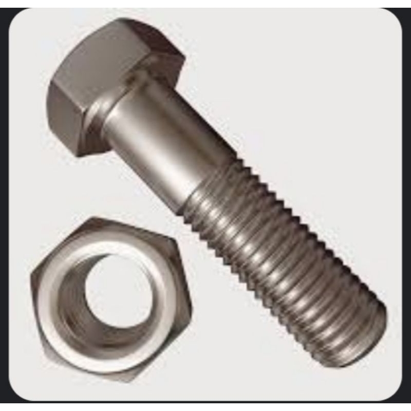 pipa kuningan set baut dan mur