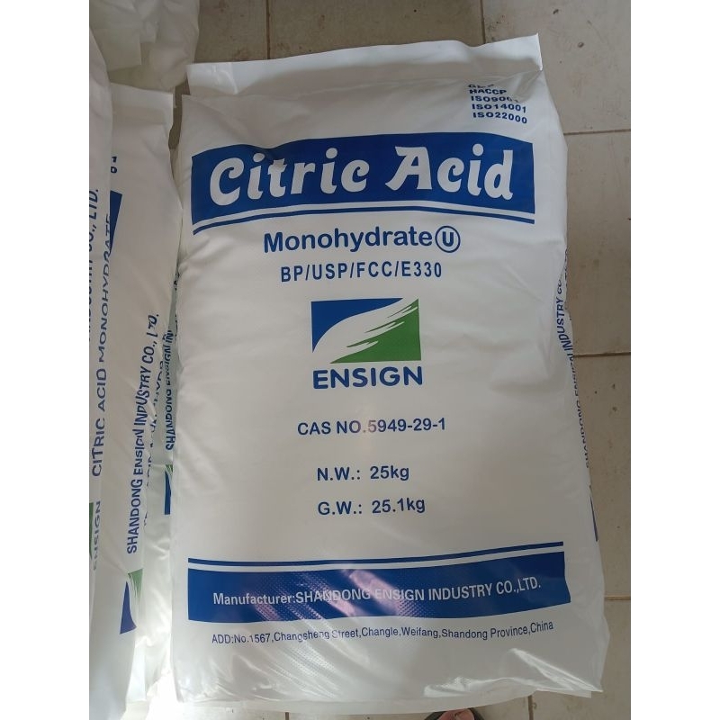

asam citrun citric acid weifang/ ensign 25kg
